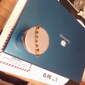 Tennis bracelet black and gold